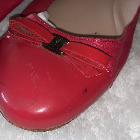 Gently Loved Salvatore Ferragamo Women's Red Ballet Flats - Picture 8 of 11